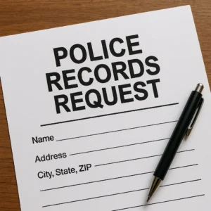Police Records Request Form Close-up form