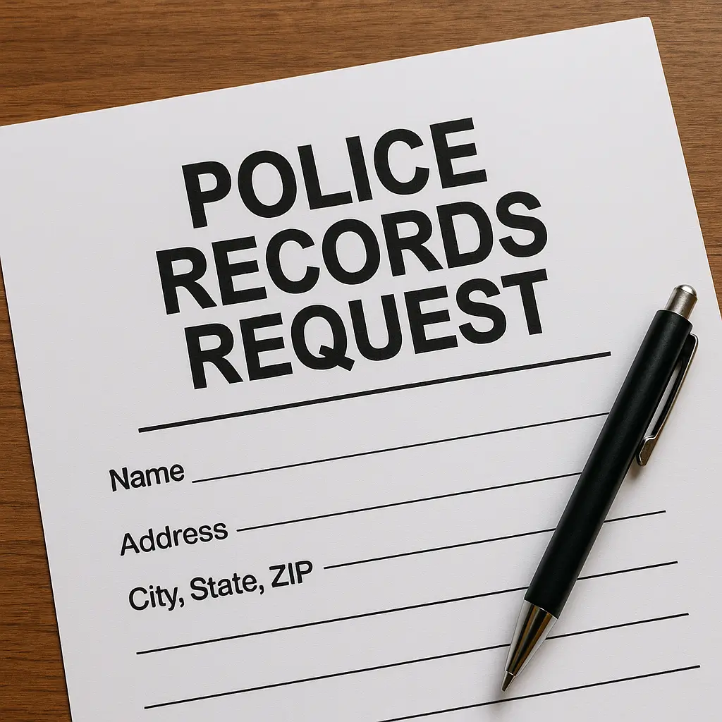Police Records Request Form Close-up form